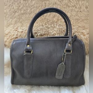 Vintage Coach Flannel Gray Madison Satchel Bag 9725 NYC Made In USA